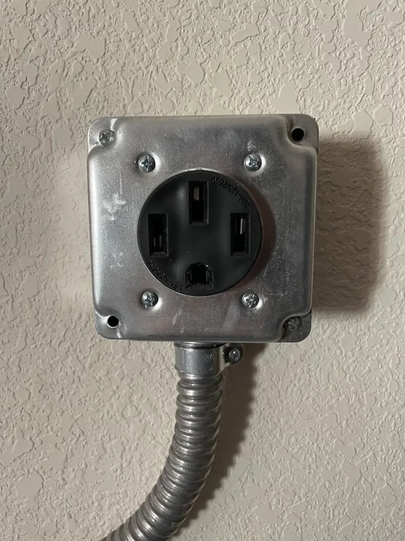 NEMA 14-50 outlet installed for Smart Home Electrical in Carmel